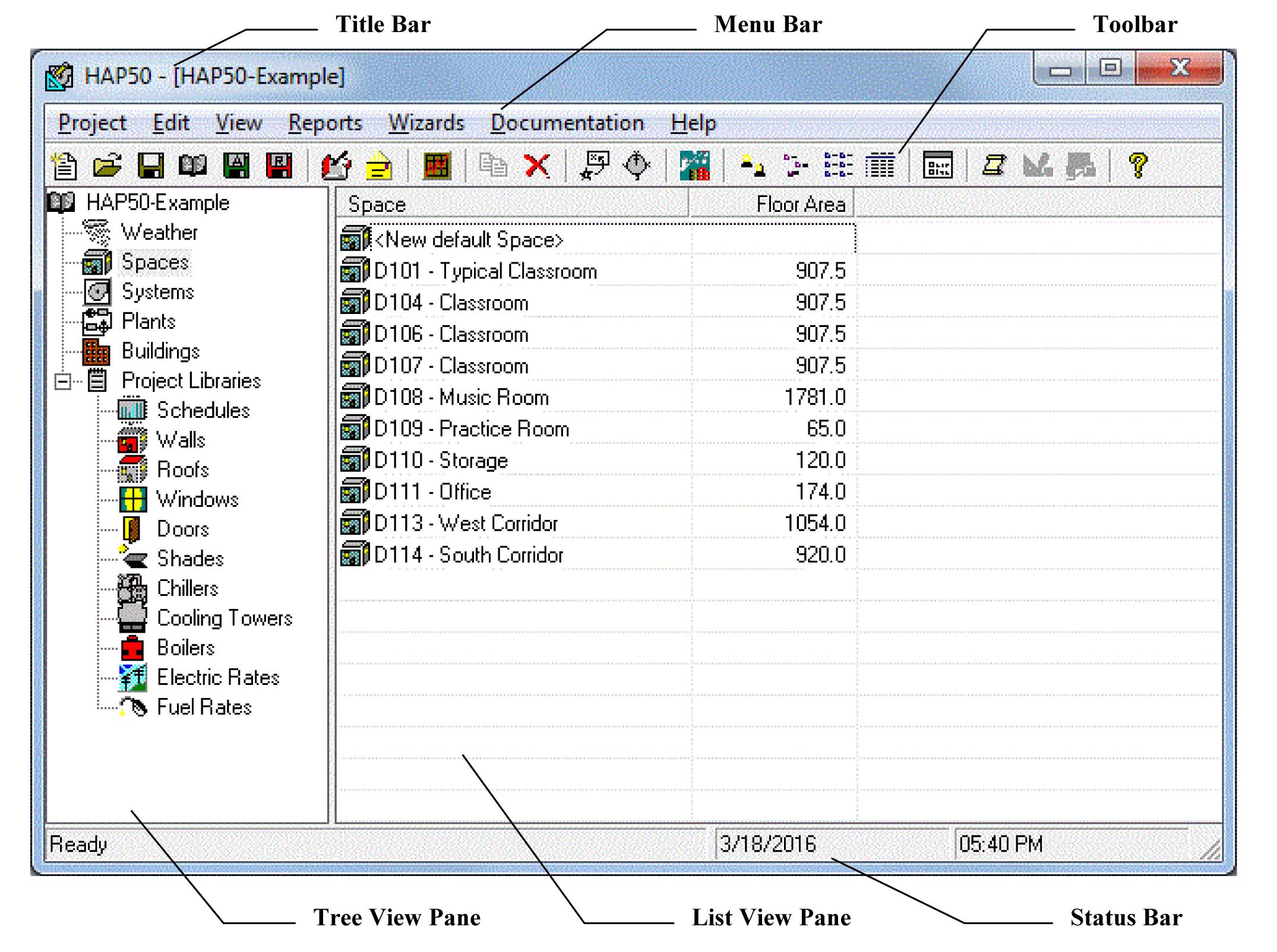 ecran principal HAP50